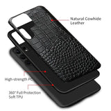 crocodile skin leather case for iphone x