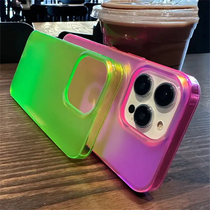 a cup of coffee and a phone case