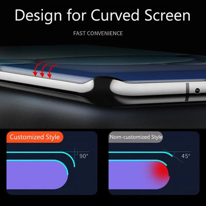 the design of the curved case is shown in the image