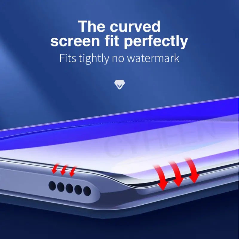 the curved screen protector is designed to protect the screen from scratches