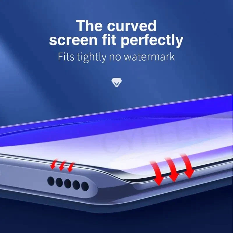 the curved screen protector is designed to protect the screen from scratches