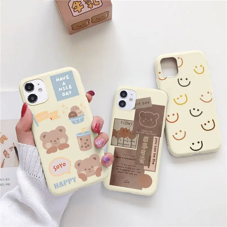 cartoon bear phone case