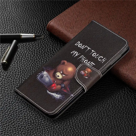 a bear wallet case with a photo of a bear