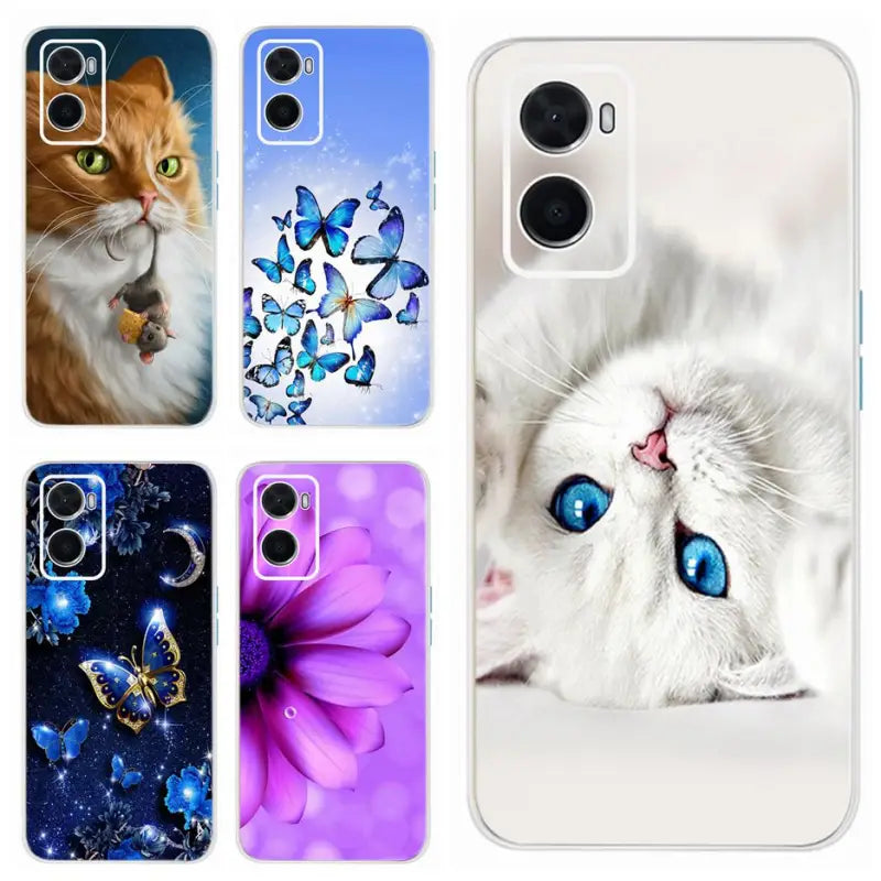 cute cat with butterfly phone case