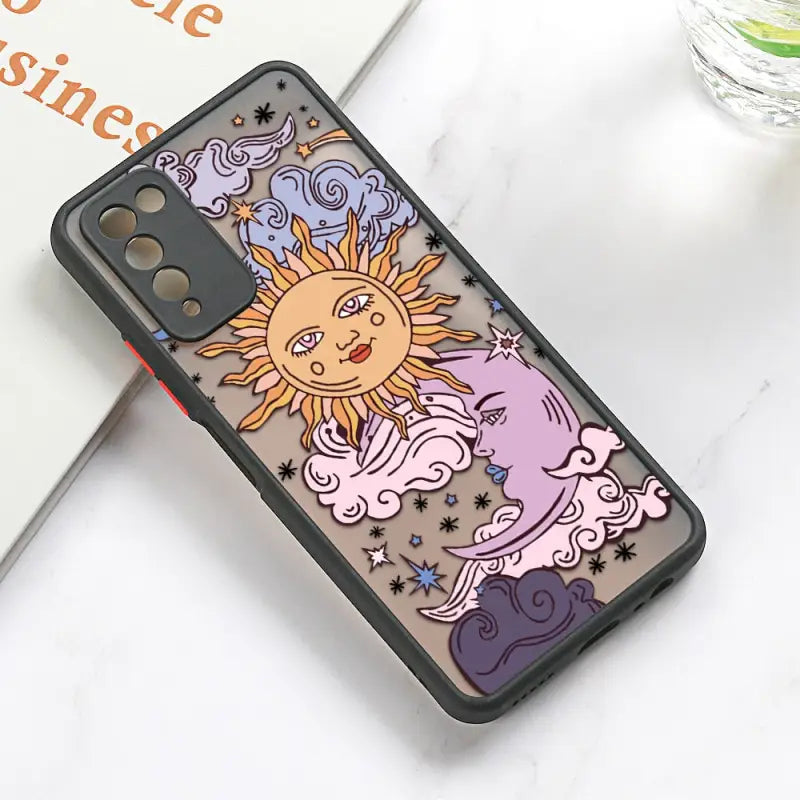 cute cartoon sun and moon phone case for iphone