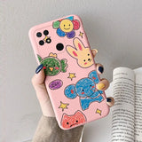 a pink phone case with colorful fish and fish design