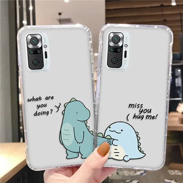 two phone cases with a cartoon character on them