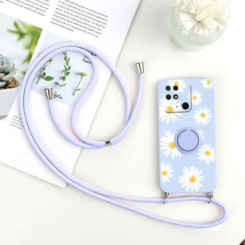 a phone case with a flower pattern on it