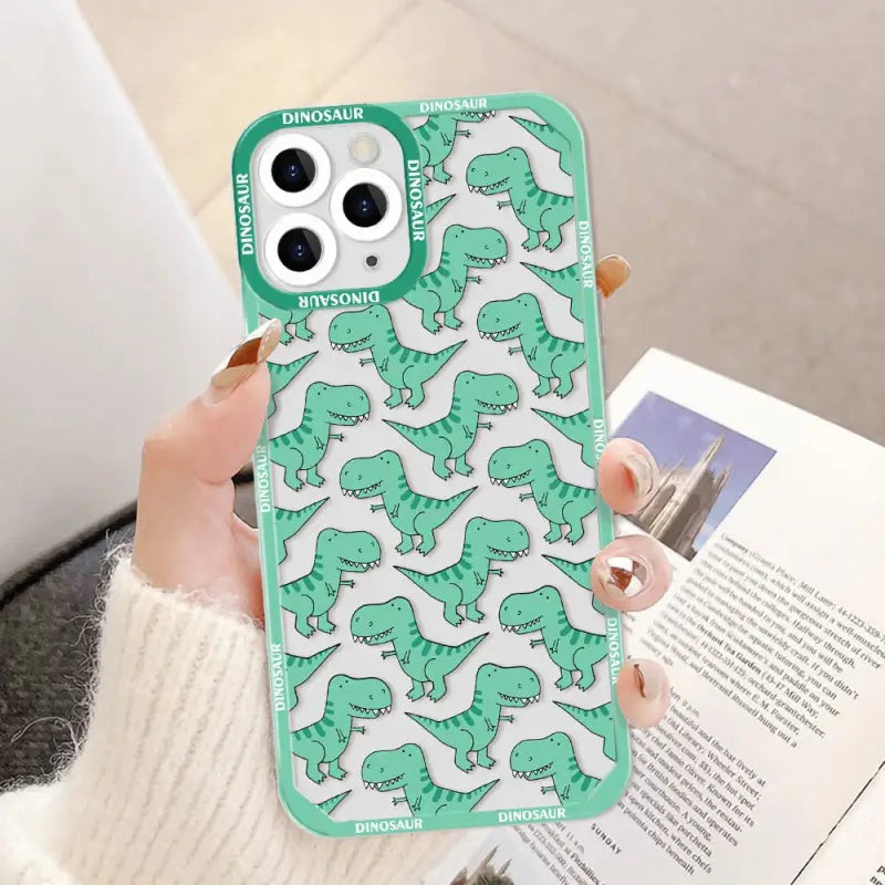 cute dinosaur silicon silicon case for iphone