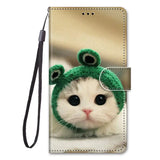 cute cat with a green hat phone case