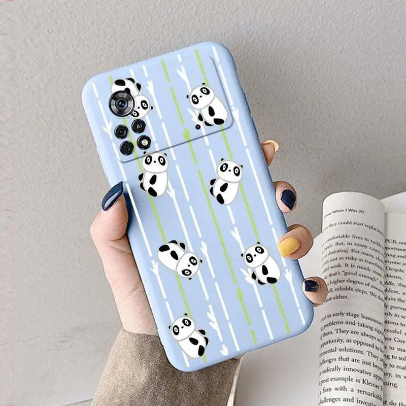cute panda bear pattern soft case for apple iphone