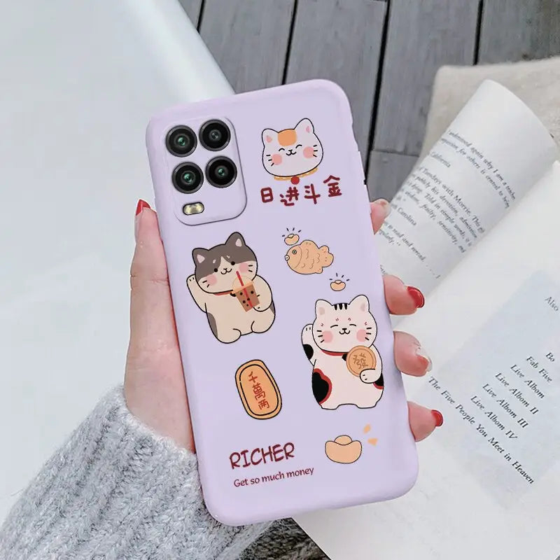 cartoon cat phone case