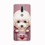 a cute white dog with a heart on it’s back case for the motorola z3