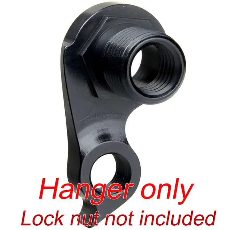 a black plastic handle with the words hang only lock in the middle