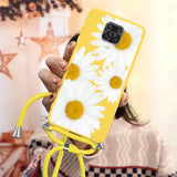 yellow daisy phone case with yellow cord