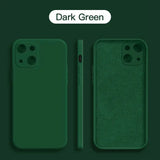 a dark green iphone case with a green cover