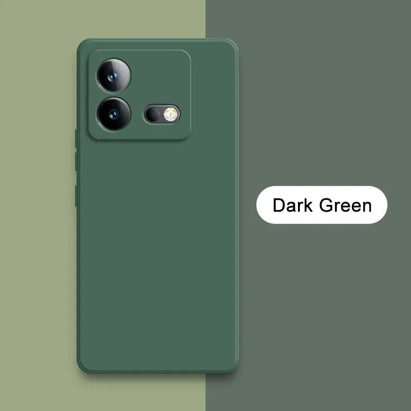 Dark green smartphone case with dual camera cutouts.