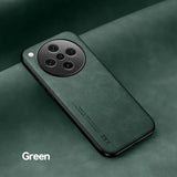 Dark green smartphone with a large circular camera module.