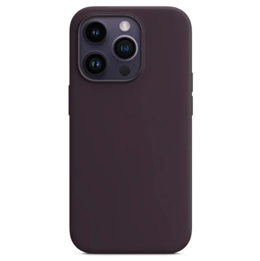 Dark purple smartphone case with a triple-camera cutout.