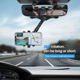 a car dashboard with a dash camera attached to the dash