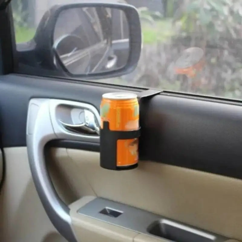 a car dashboard with a cup holder attached to the dashboard