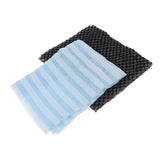 a blue and black scarf with a black and white stripe