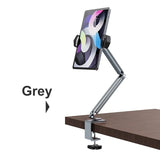 the desk lamp is attached to the desk
