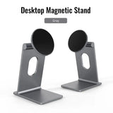 two black and white desktop computers with the words desktop magnetic stand