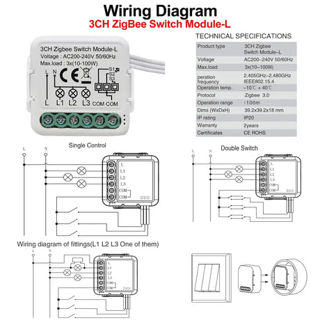 Wiring diagram for the 3 wire switch