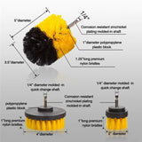 a diagram of a yellow and black brush with measurements