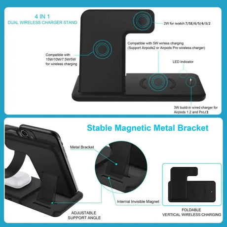 A diagram of the charging dock for the iphone and ipad