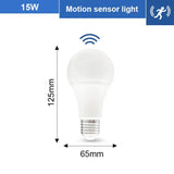 A diagram of a light bulb with a motion sensor light