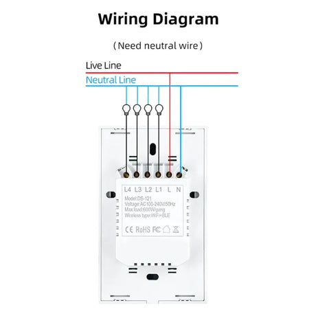 Wiring diagram for a light switch