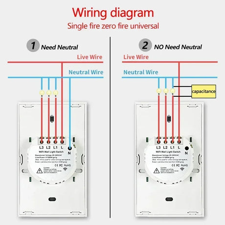 Wiring diagram for a light switch.