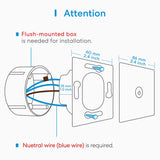 a diagram showing the location of the flush - mounted toilet