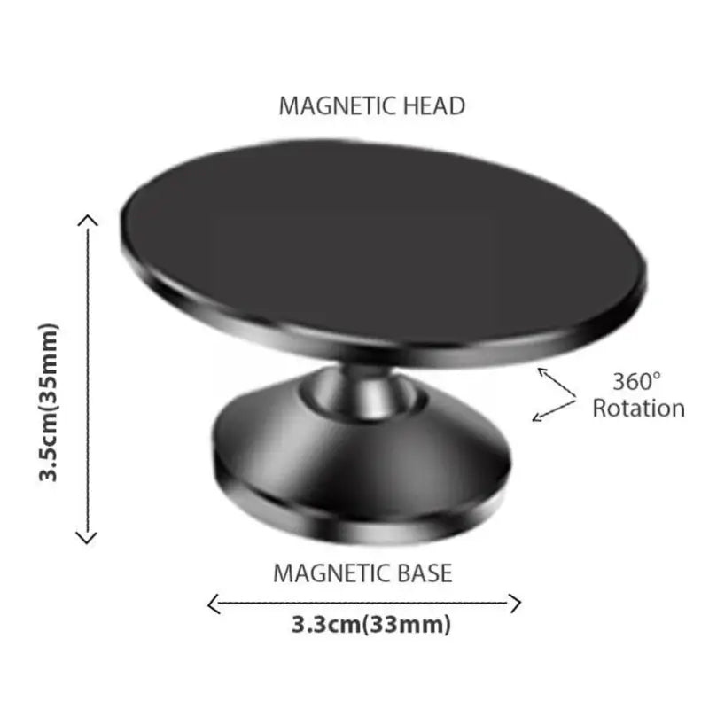 a diagram of a magnetic base with a base for a phone