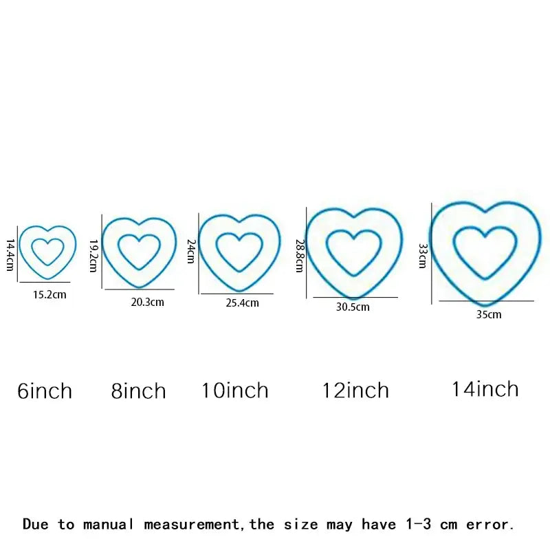 a diagram of the measurements of a heart shaped pillow
