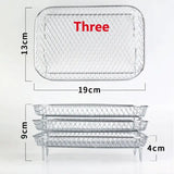 a diagram of the mesh basket for the grill