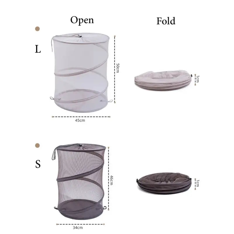 the mesh laundry basket with lid and lid