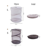 the mesh laundry basket with lid and lid