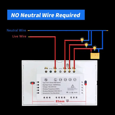 Wiring diagram for a neutral and neutral switch