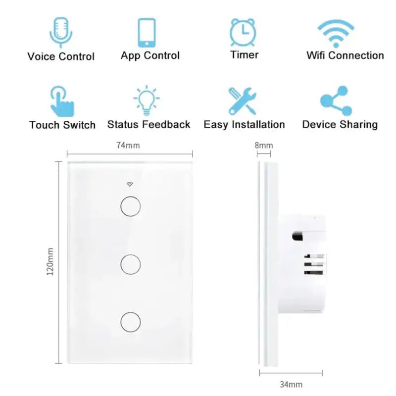 a diagram of a smart light switch with a remote control