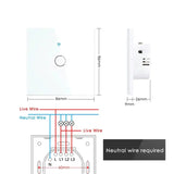 A diagram of a switch and wiring for a neutral wire