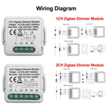 A diagram of the two different types of the ict - igid dimmer module