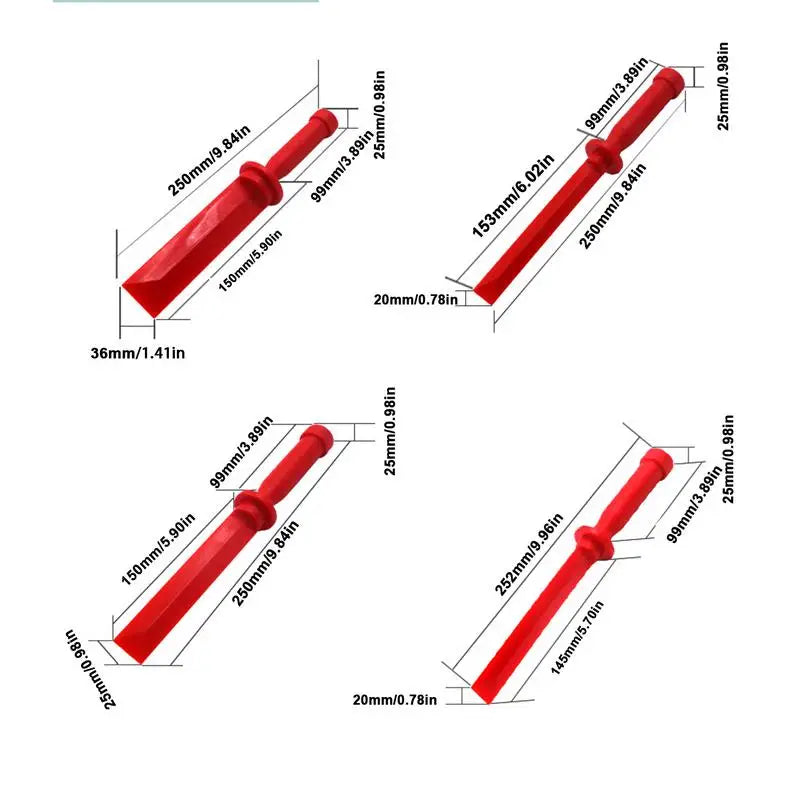 a diagram of the different types of the red plastic pipe