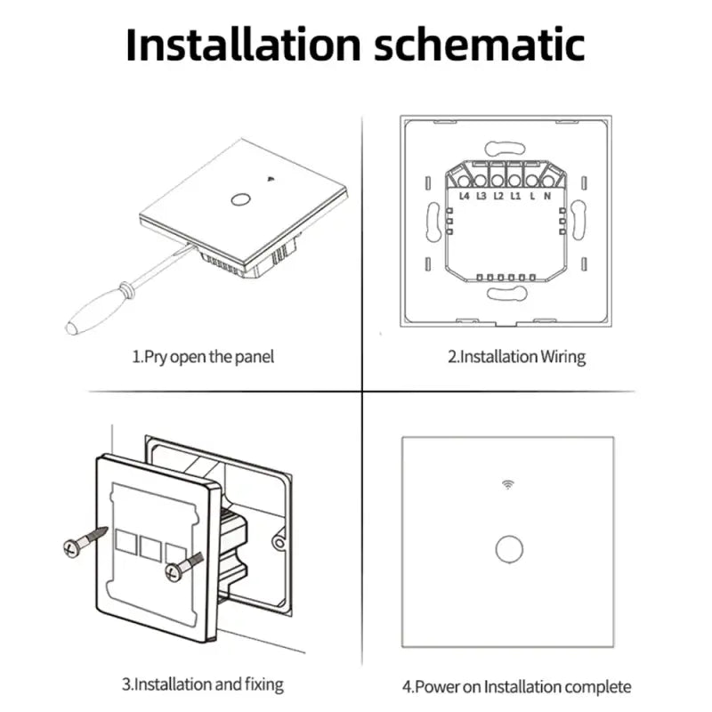 a diagram of a wiring diagram for a wall mounted electrical device