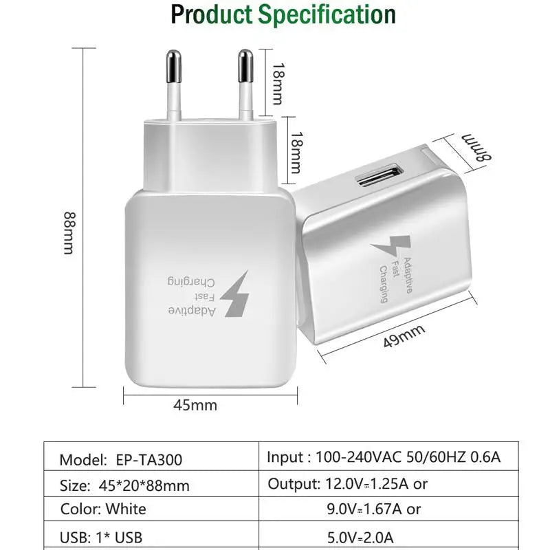 a diagram of a white wall charger with a price tag