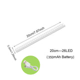 A diagram of a white light strip with a green circle
