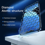 a smartphone with a broken screen and the words diamond