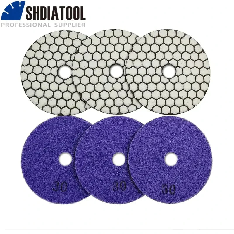 3pc diamond polish pads for granite and marble